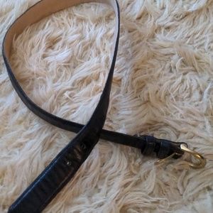 Black leather Coach belt
